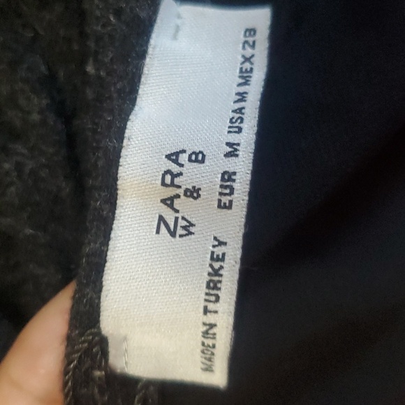 ZARA Gray Color Block Pocket Sweatshirt Top Size M - Picture 7 of 10